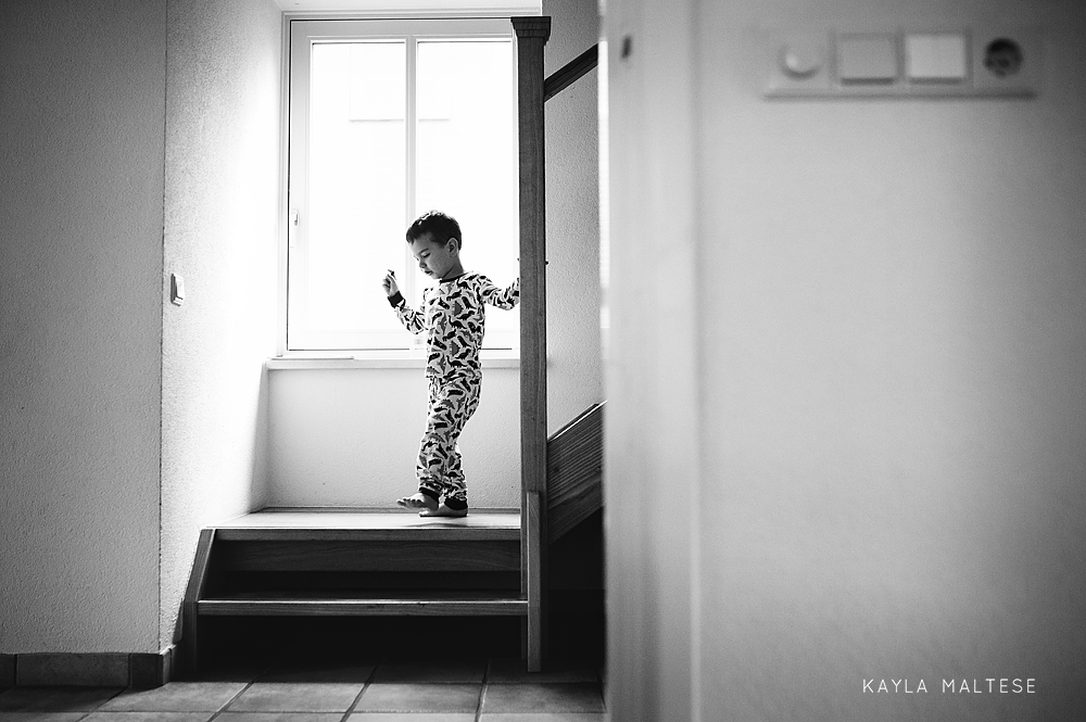 toddler in pajamas 