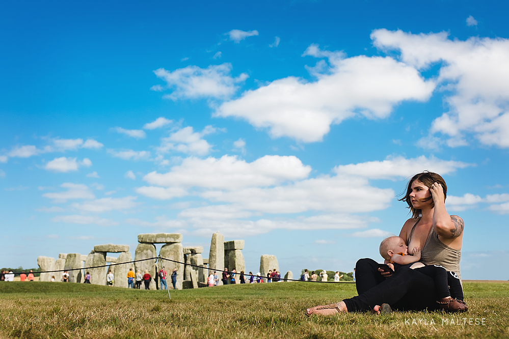 Travel Photography with Kids - Nursing at Stonehenge