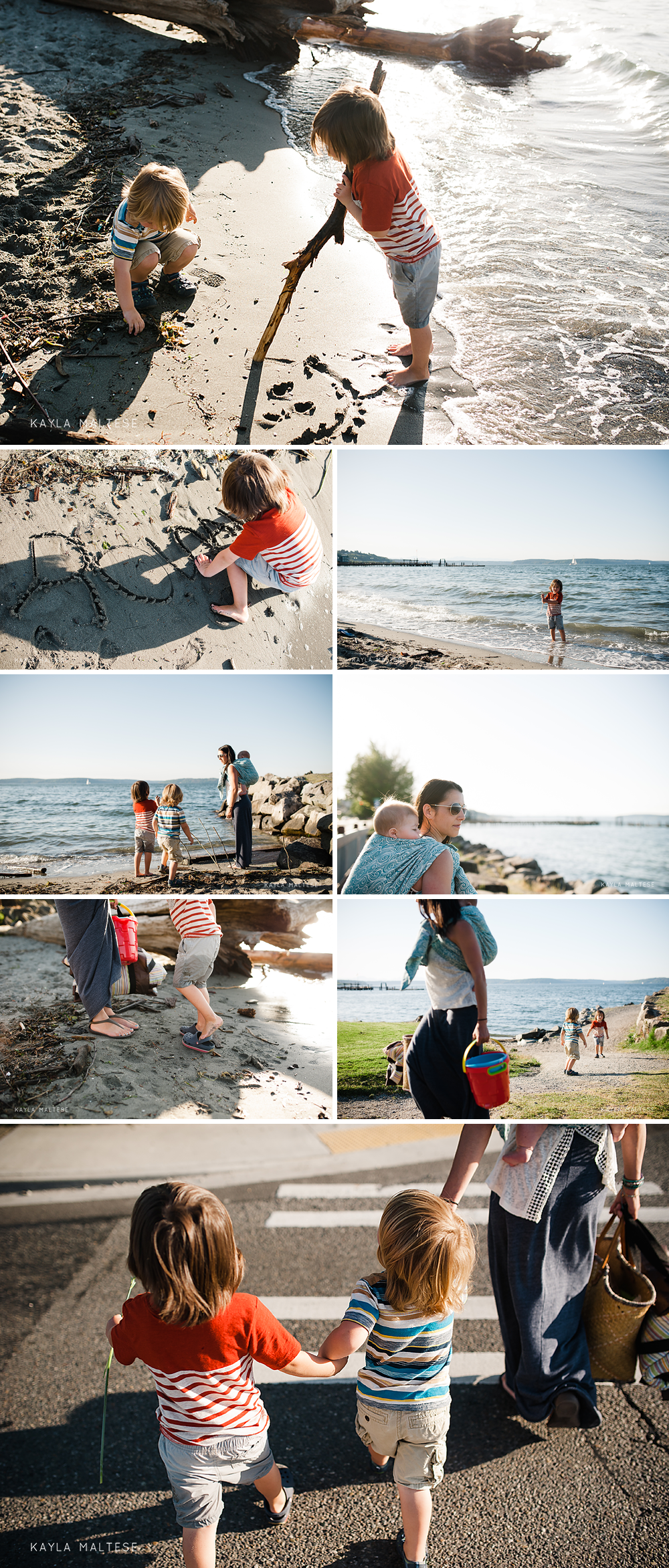 San Diego lifestyle photographer family session playing in sand
