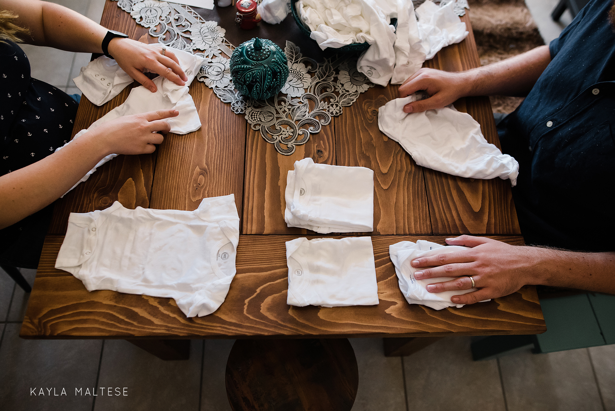 San Diego Maternity Photographer Folding Onsies