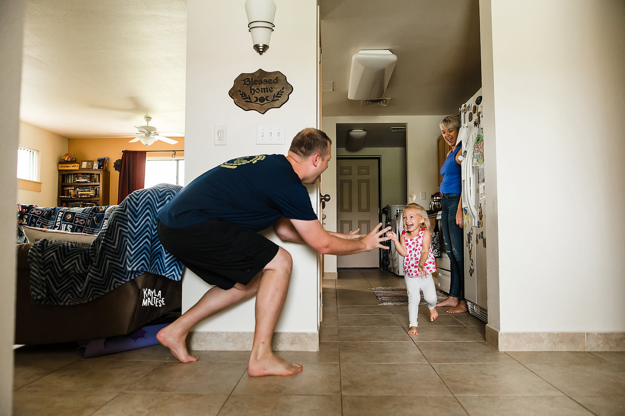 San Diego documentary family photographer in home